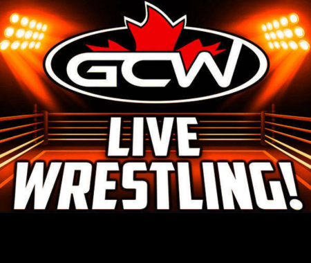 A graphic reading "GCW Live Wrestling"