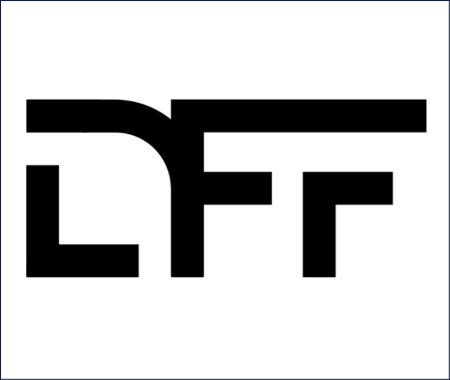 Black logo with the lettering DFF